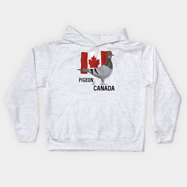 Pigeon of Canada Kids Hoodie by KC Morcom aka KCM Gems n Bling aka KCM Inspirations